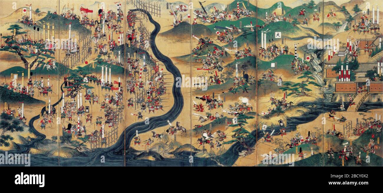 日本語 長篠合戦図屏風 一隻 豊田市郷土資料館保管 六曲屏風 紙本着色 縦156 1センチメートル 横356 1センチメートル 18th Century Date Qs P 1750 00 00t00 00 00z 7 新修豊田市史 別編 美術 工芸 不詳 Stock Photo Alamy 日本語 長篠合戦図屏風 一隻 豊田市郷土資料館保管 六曲屏風 紙本着色 縦156 1センチメートル 横356 1センチメートル 18th Century Date Qs P 1750 00 00t00 00 00z 7 新修豊田市史 別編 美術 工芸 不詳 Stock Photo Alamy