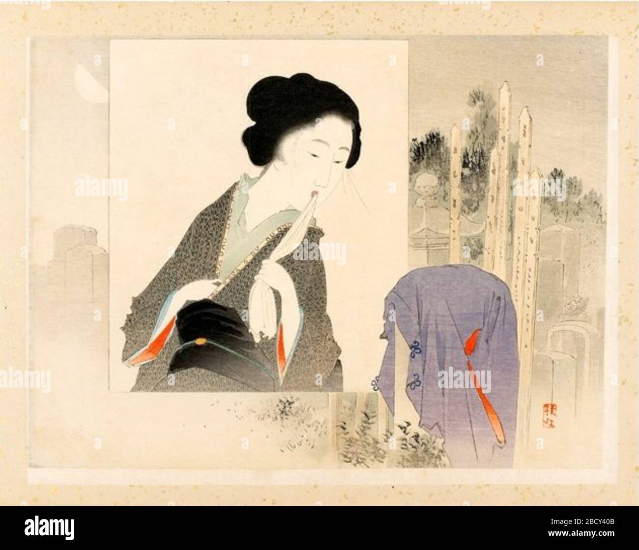 日本語 二人寡婦 文藝倶楽部 5巻14号口絵 English Widow And Widower A Kuchi E By Takeuchi Keishu 19 Honolulu Museum Of Art Accession 日本語 明治32年出版published In 19 Honolulu Museum Of Art 日本語 武内桂舟 文久元年 昭和17年