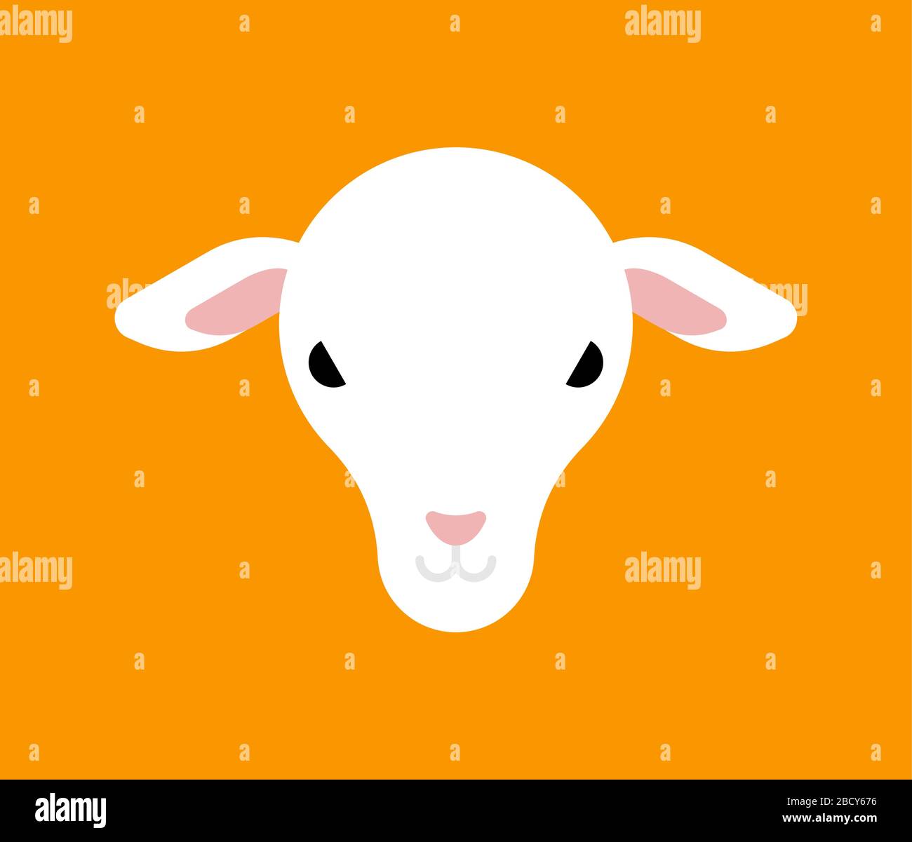 Sheep head isolated. Lamb face. vector illustration Stock Vector Image