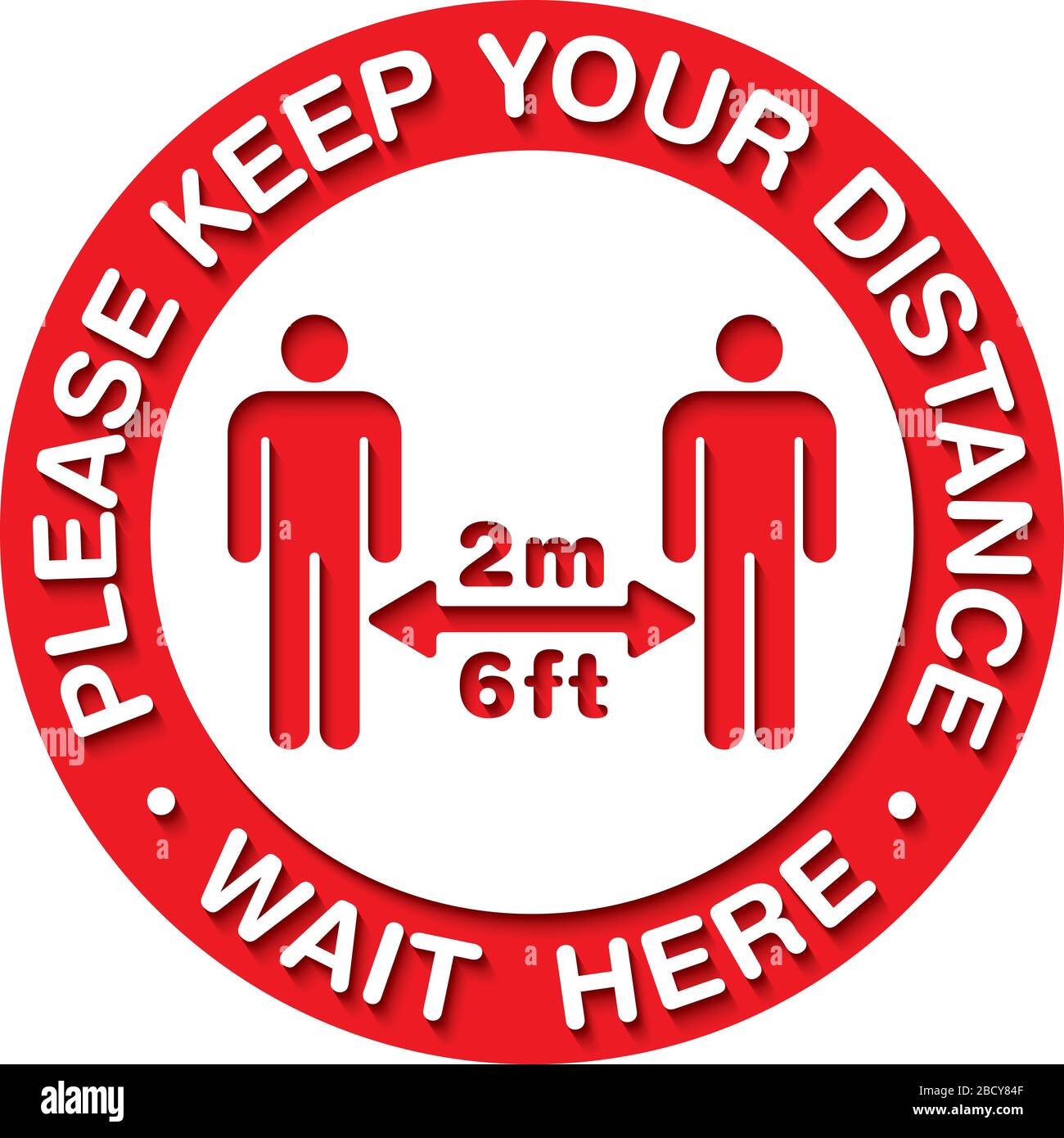 Social Distancing Signage or Floor Sticker for help reduce the risk of ...