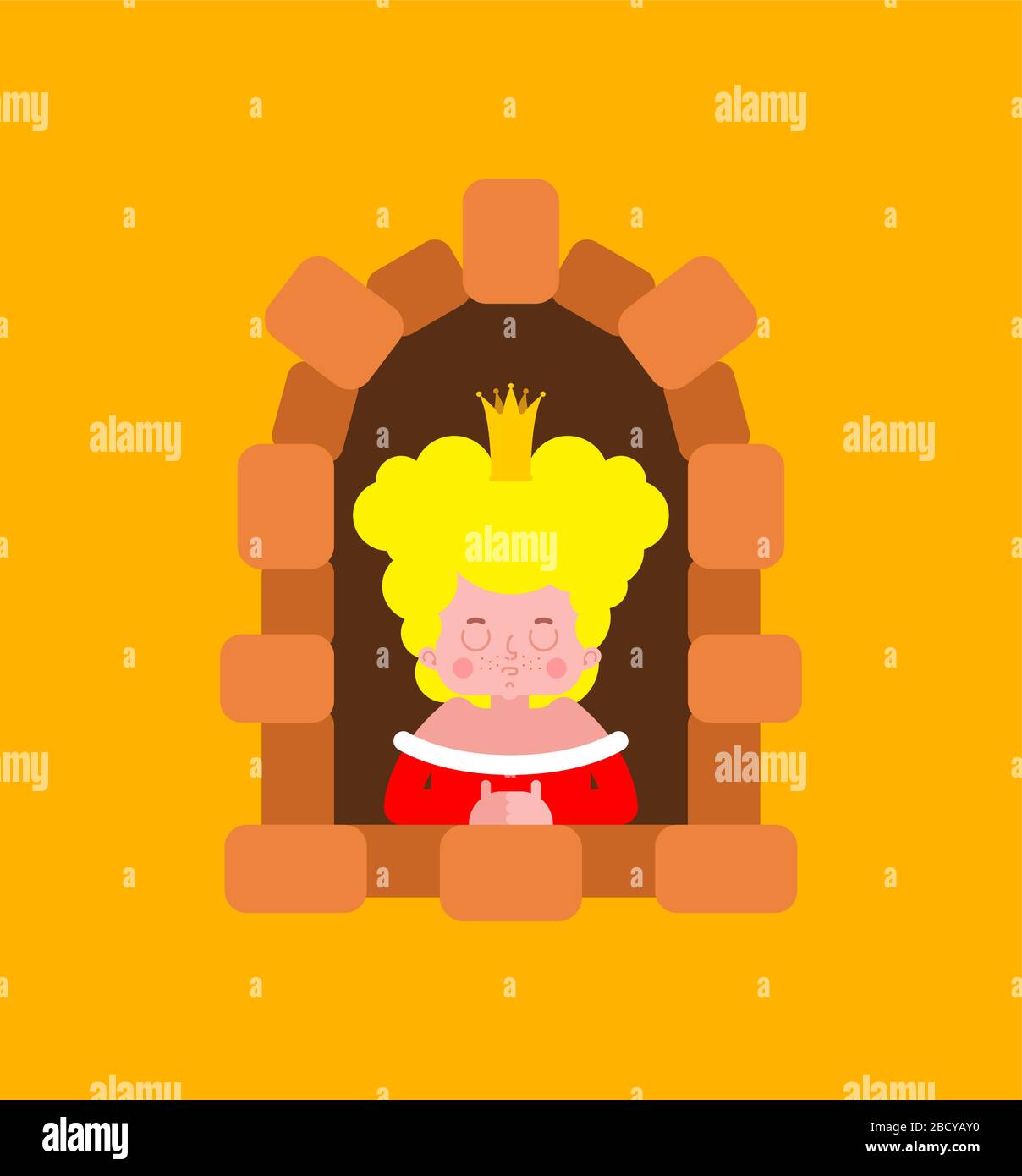 Princess Window Gate Vector Princesses in window isolated. cartoon vector illustration Stock Vector ...