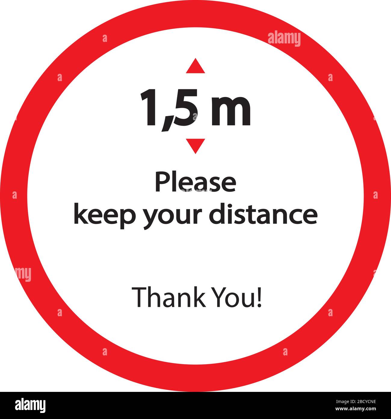 Keep distance sign. Please keep your distance. Stock Vector
