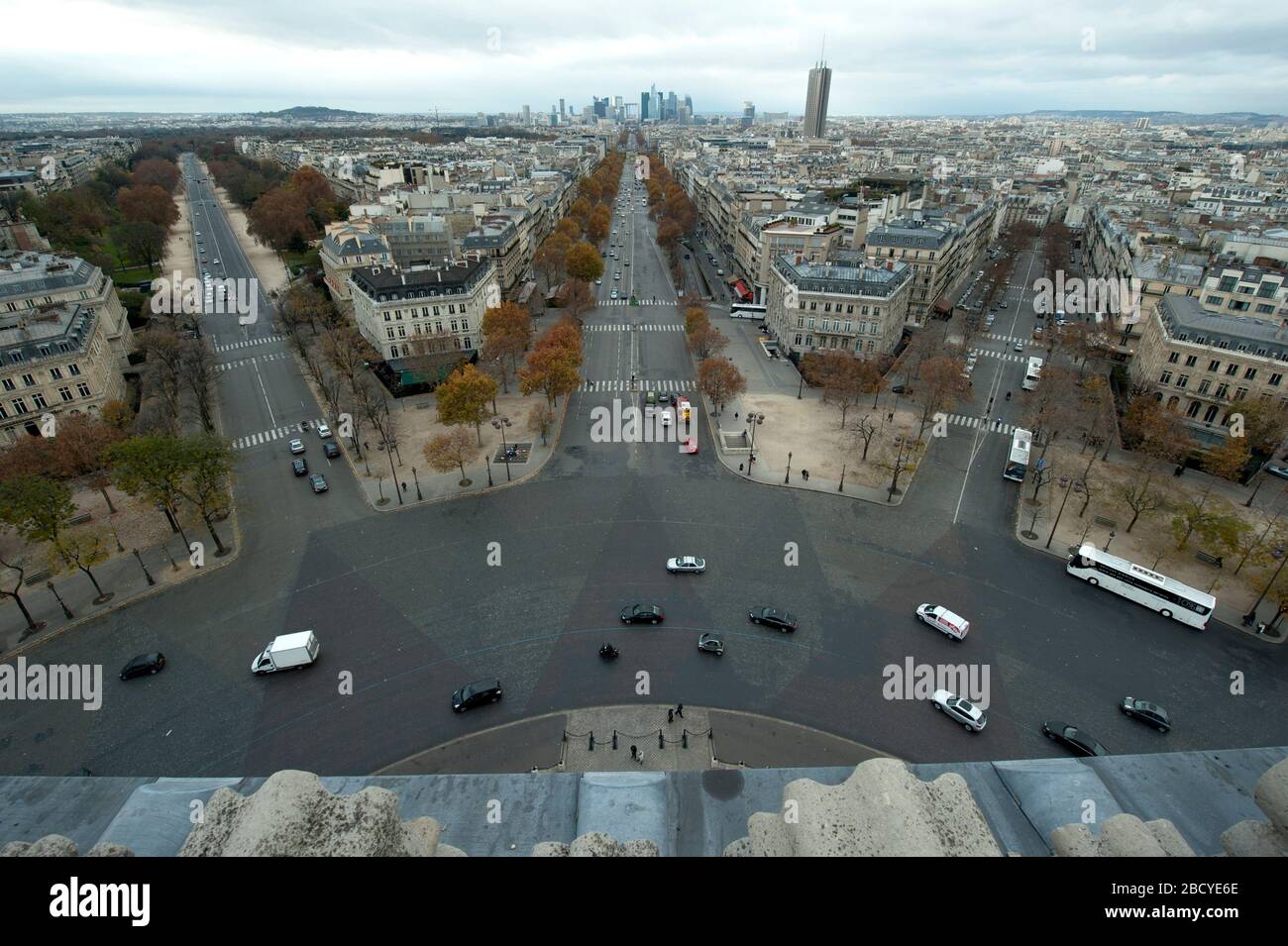 Arc de triomphe rooftop view hi-res stock photography and images - Alamy