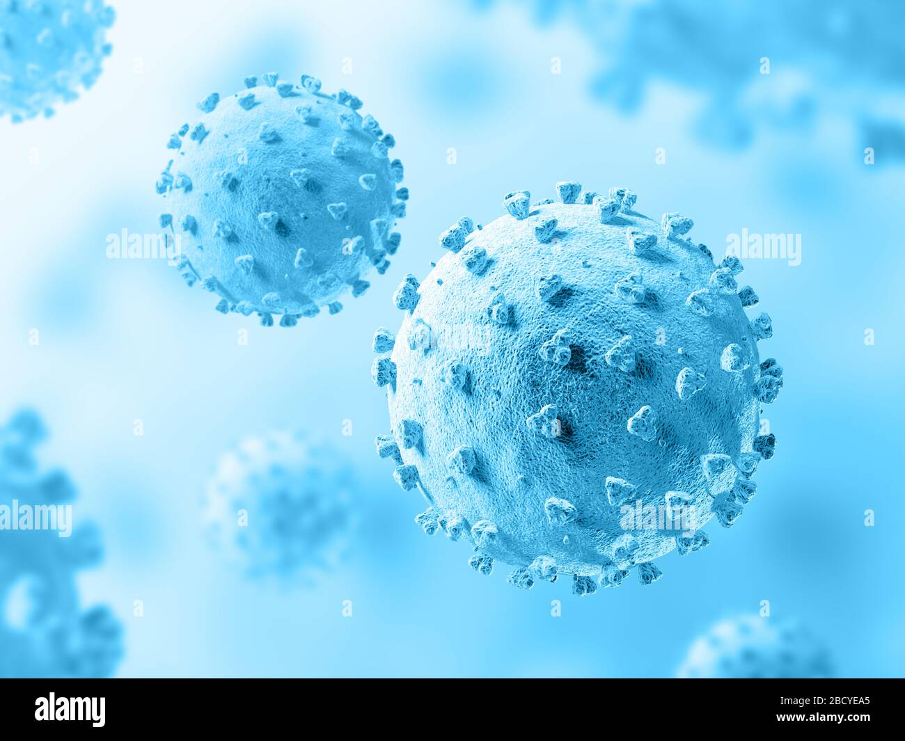 COVID-19. Coronavirus outbreak. 2019-2020. 3d illustration. Stock Photo