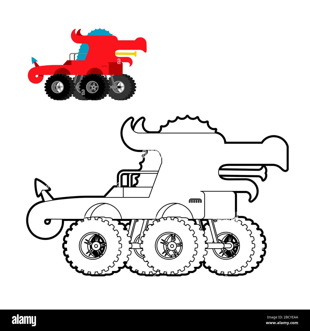 Vetores de Livro De Colorir Monster Truck Dragon Carro Animal Em Rodas  Grandes Ilustração Do Vetor e mais imagens de Carro - iStock