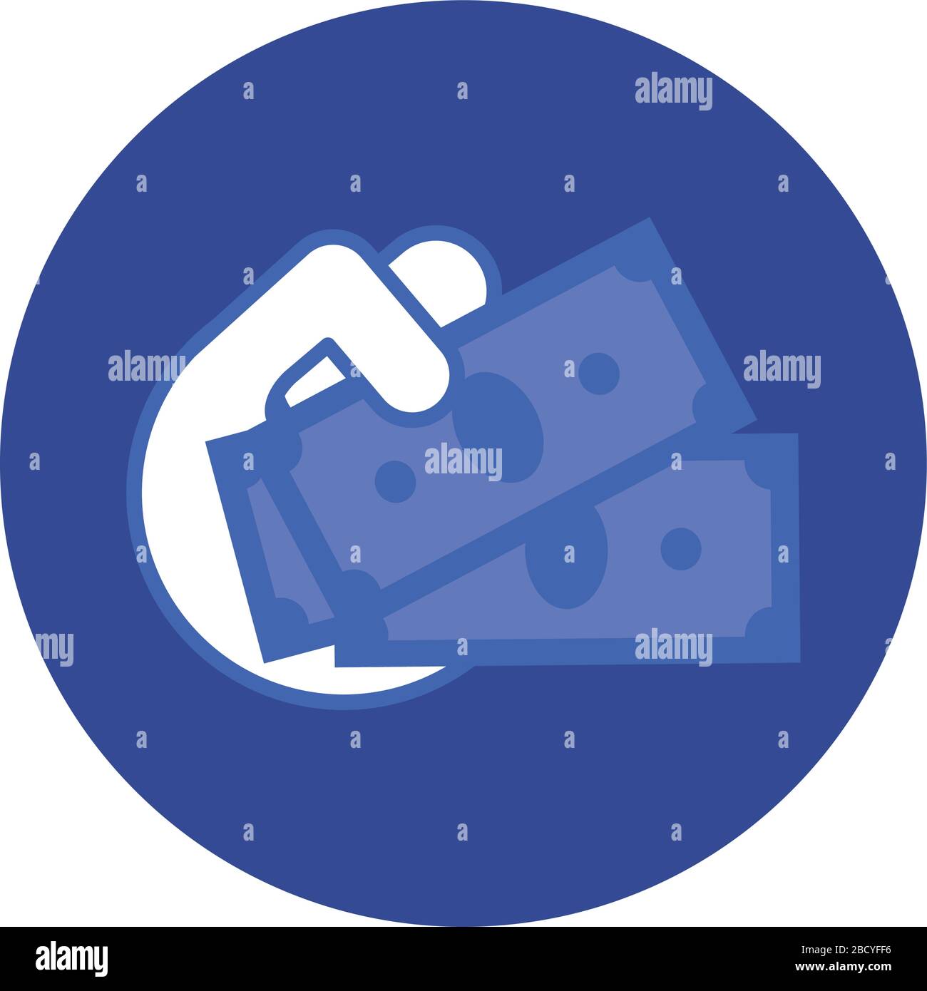 bills money dollars block and flat style icon Stock Vector Image & Art ...