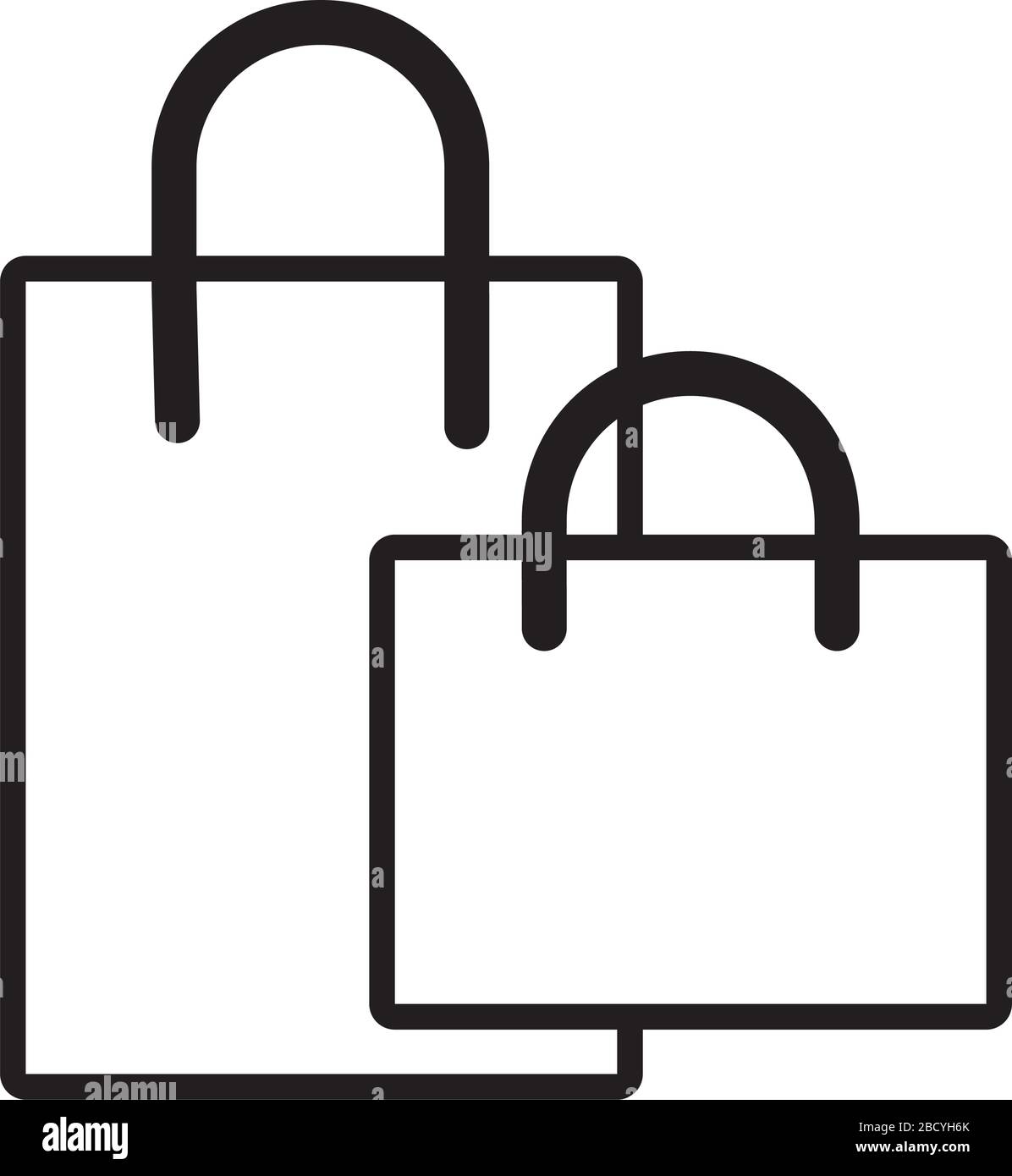 shopping bags line style icon Stock Vector Image & Art - Alamy