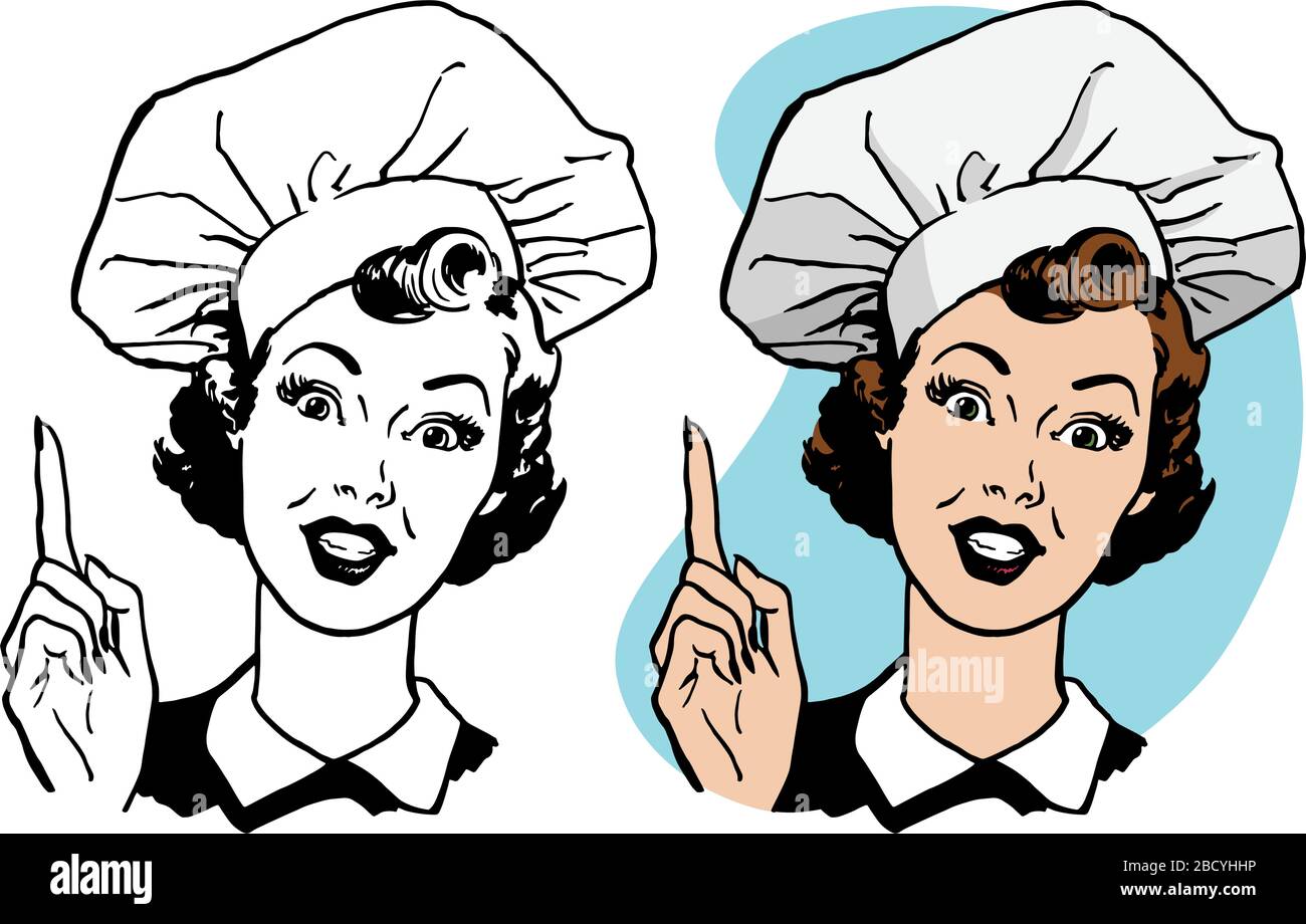 1950s cook Stock Vector Images - Alamy