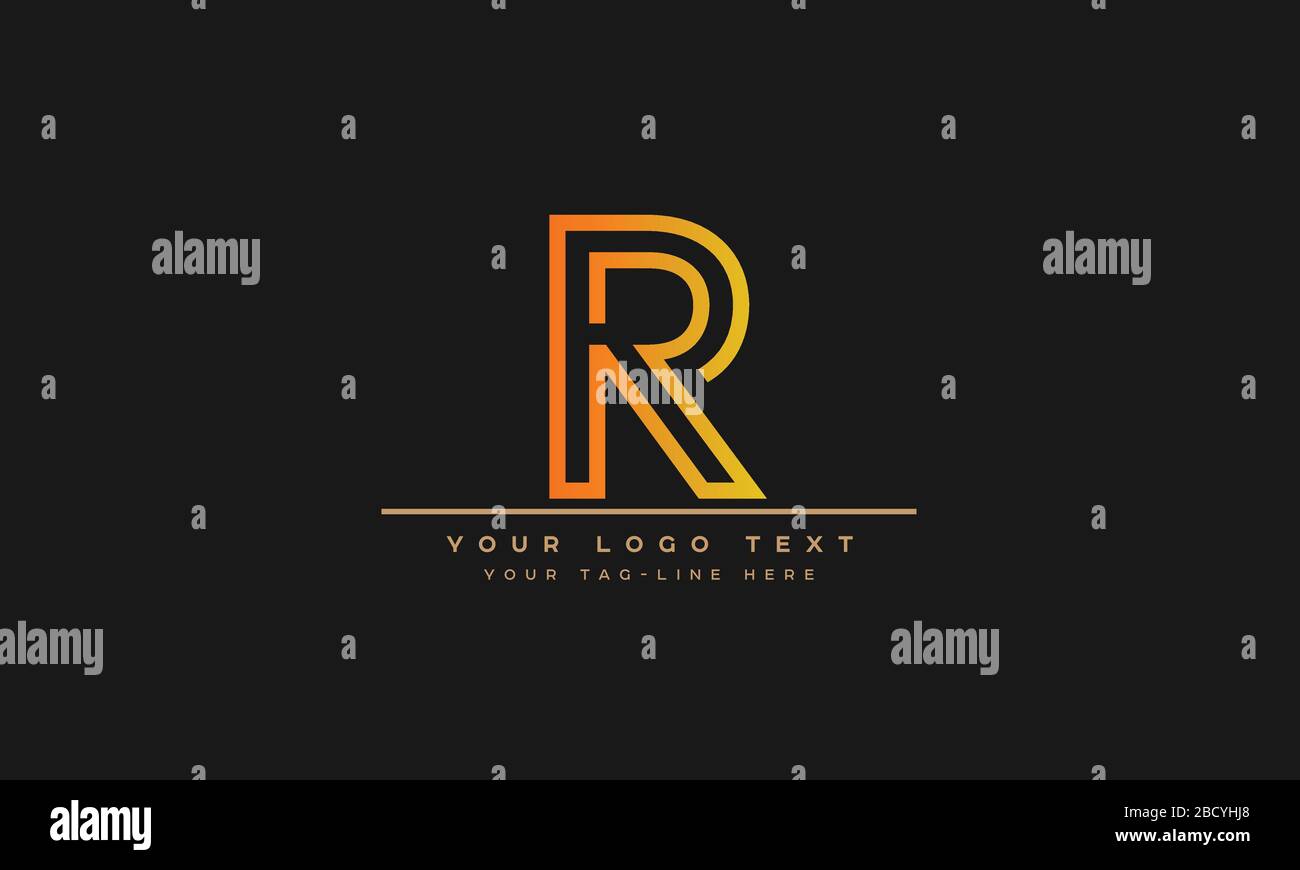 Abstract Letter R, RR Logo Design Stock Vector