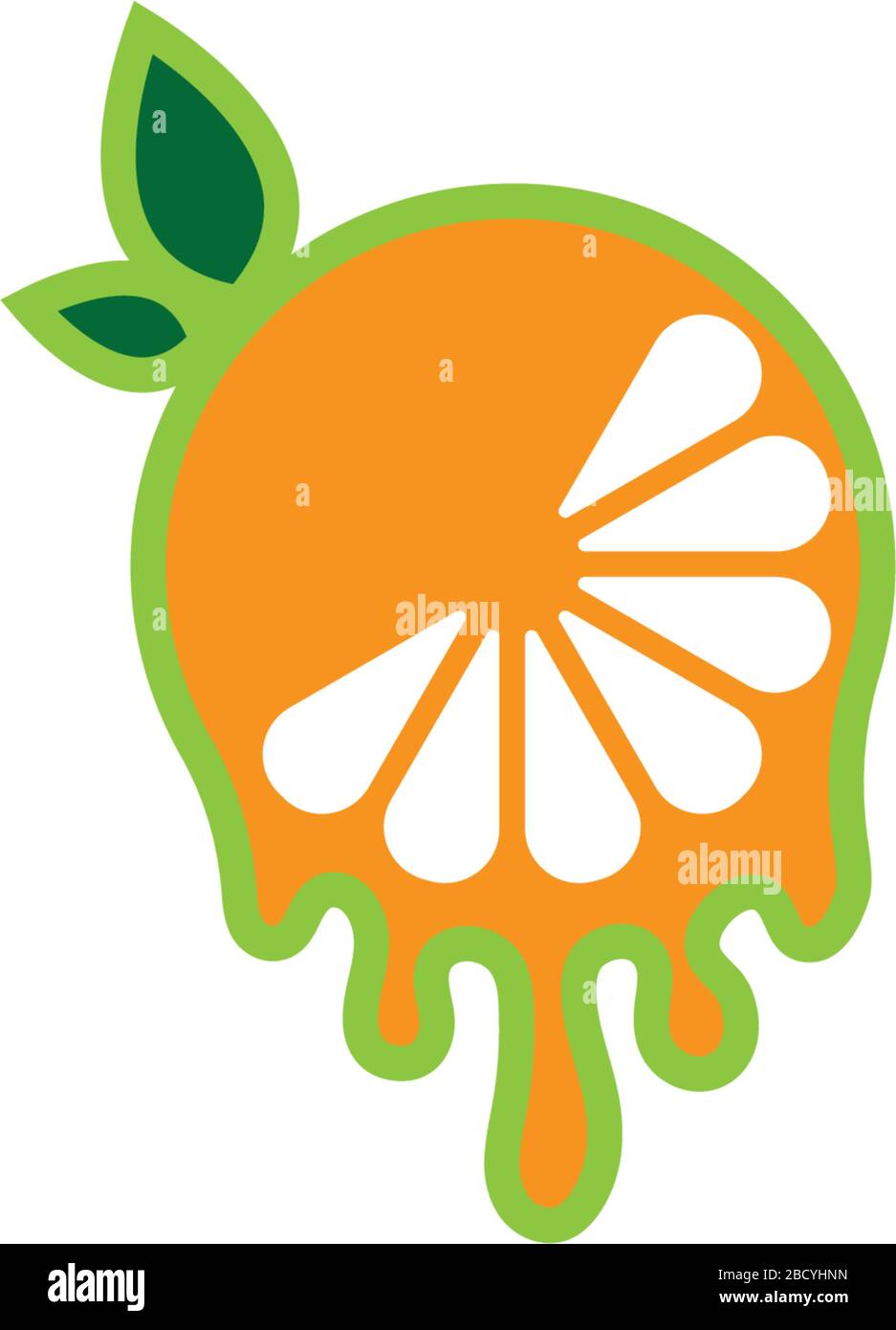 Orange fruit icon logo illustration template Stock Vector Image & Art ...