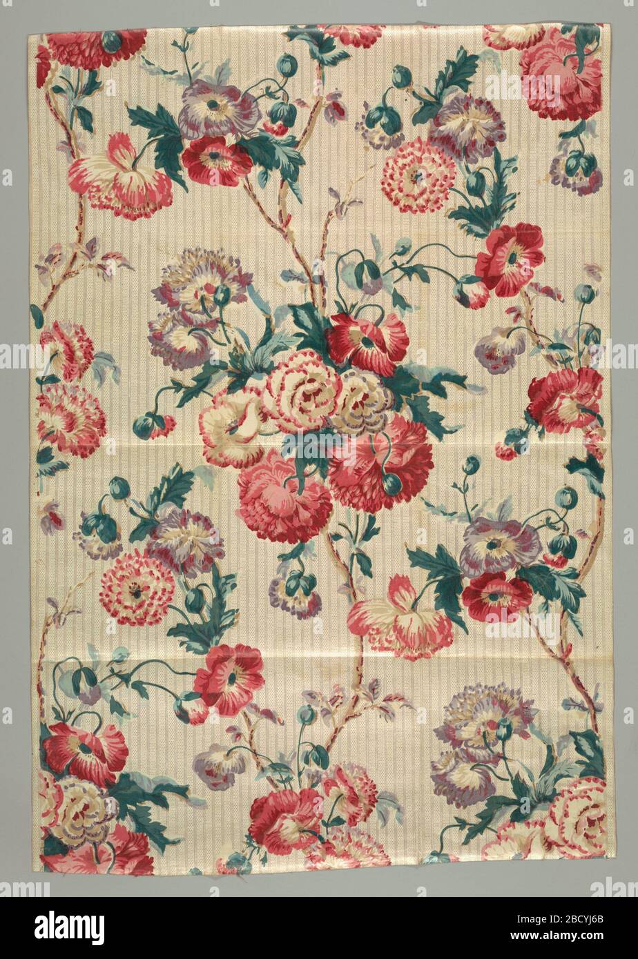 Polychrome Textile Textile. Research in ProgressLarge-scale floral motifs in polychrome on ...