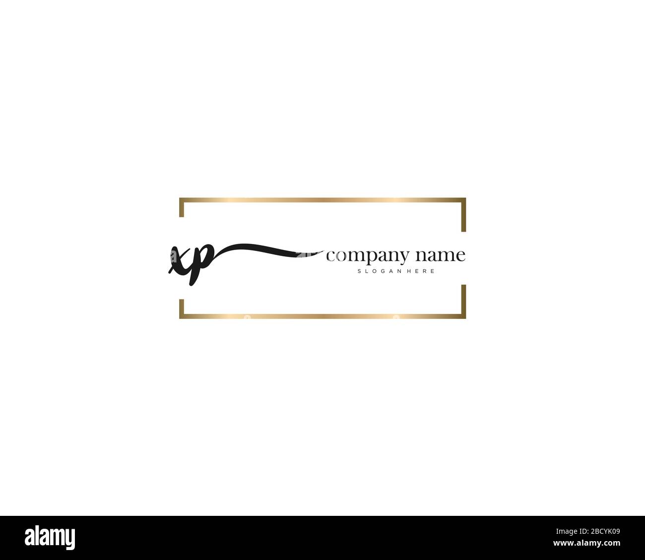XP Initial Letter handwriting logo hand drawn template vector, logo for ...