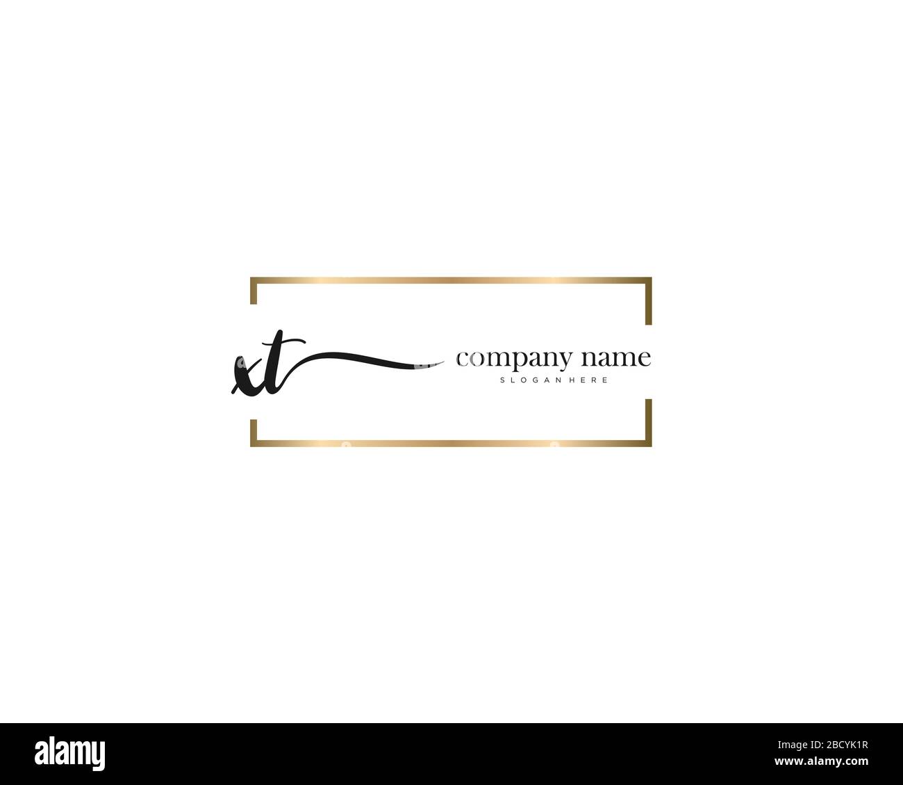 XT Initial Letter handwriting logo hand drawn template vector, logo for ...