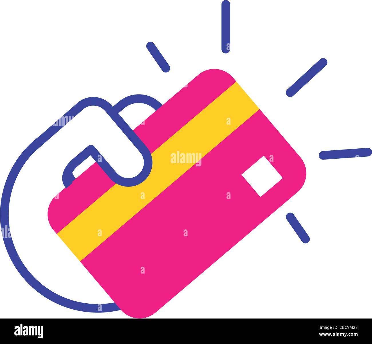 hand with credit card flat style icon Stock Vector Image & Art - Alamy