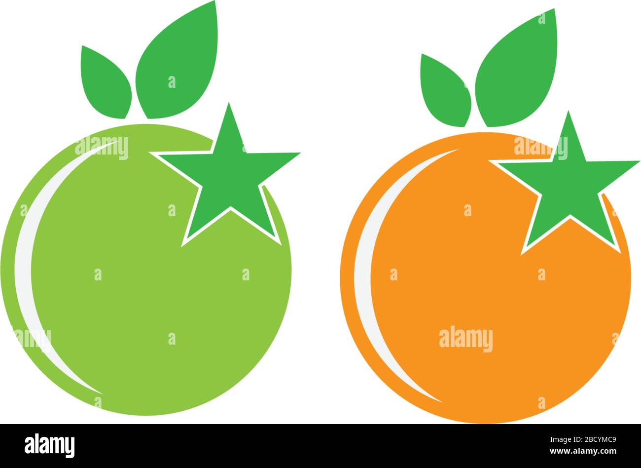 Orange fruit icon logo illustration template Stock Vector Image & Art ...