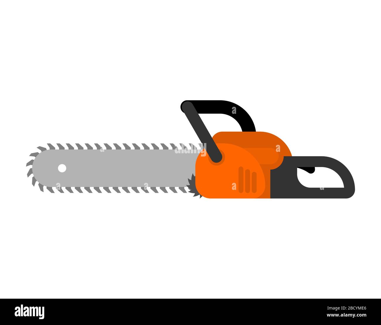 Chainsaw isolated flat. lumberjack Tool vector illustration Stock Vector  Image & Art - Alamy