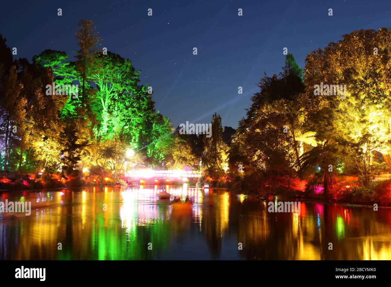 New Plymouth Gardens Festival of lights Stock Photo Alamy