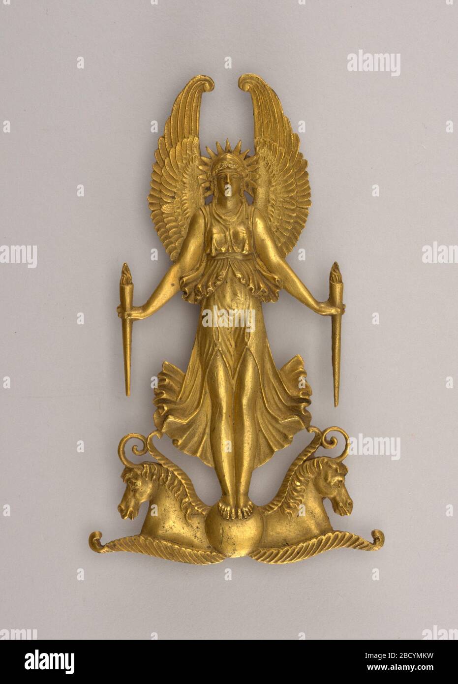 Mount. Research in Progressa winged goddess holding two torches