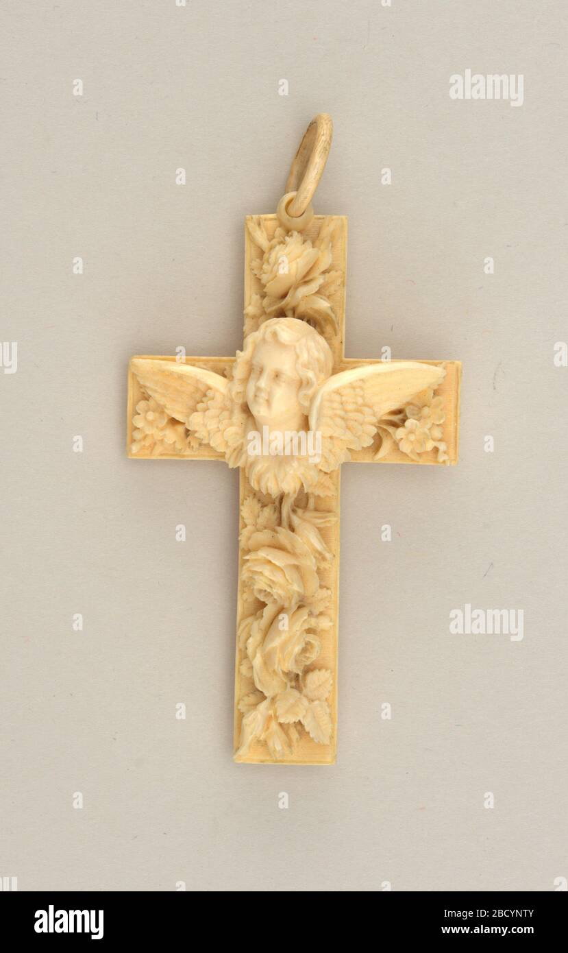 Ivory cross pendant sale