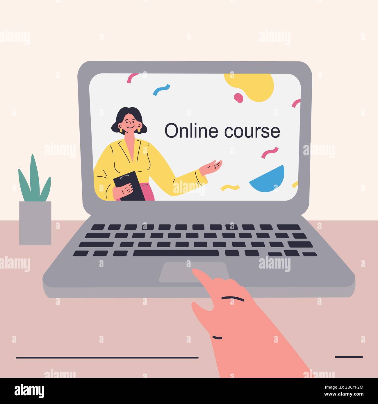 Education during coronavirus quarantine Stock Vector