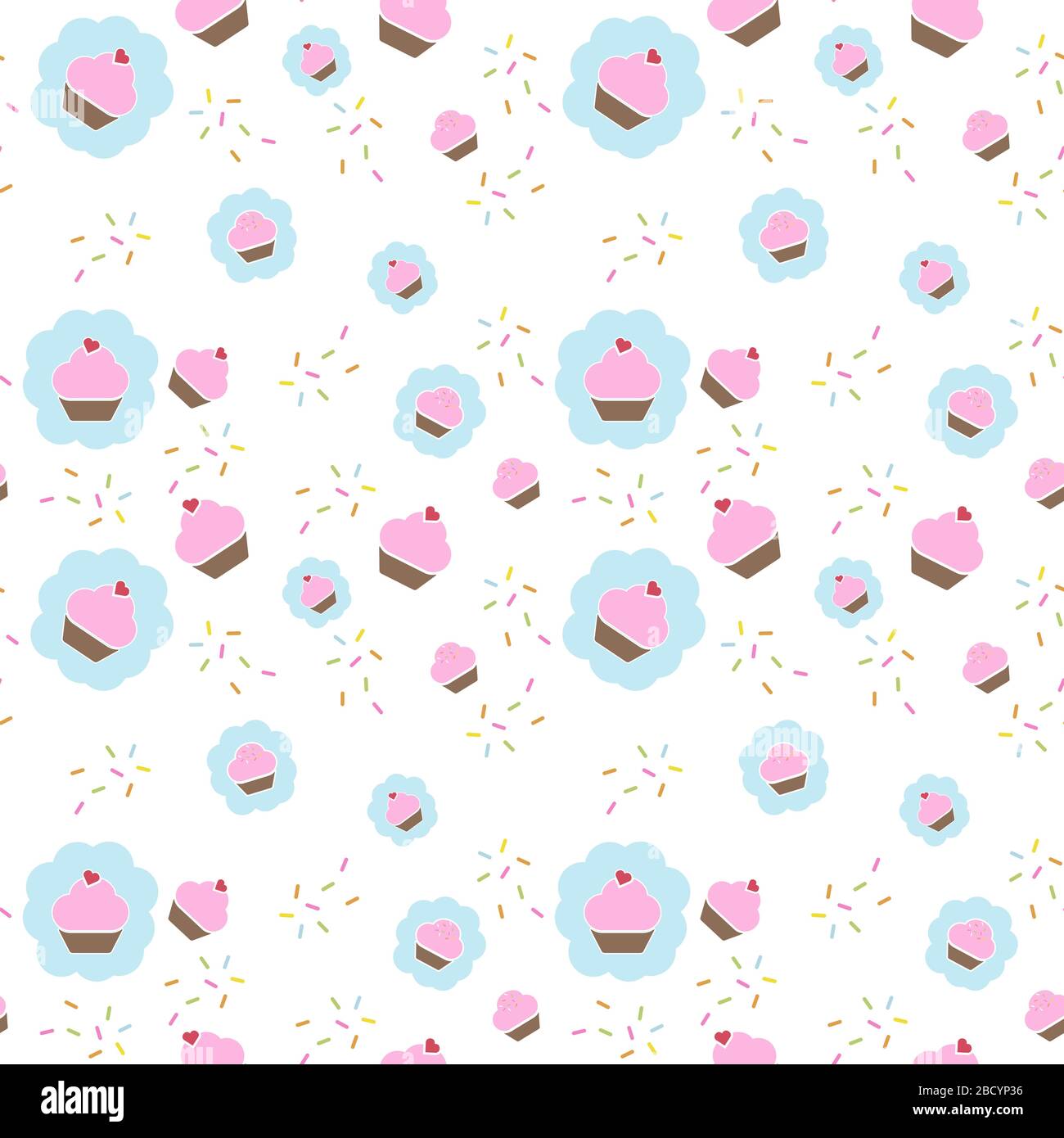 Cute seamless pattern with cakes and sweets Stock Vector Image & Art ...