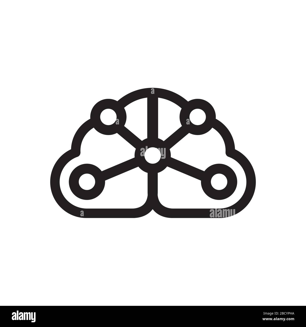 AI , artificial intelligence, deep learning / vector flat icon Stock