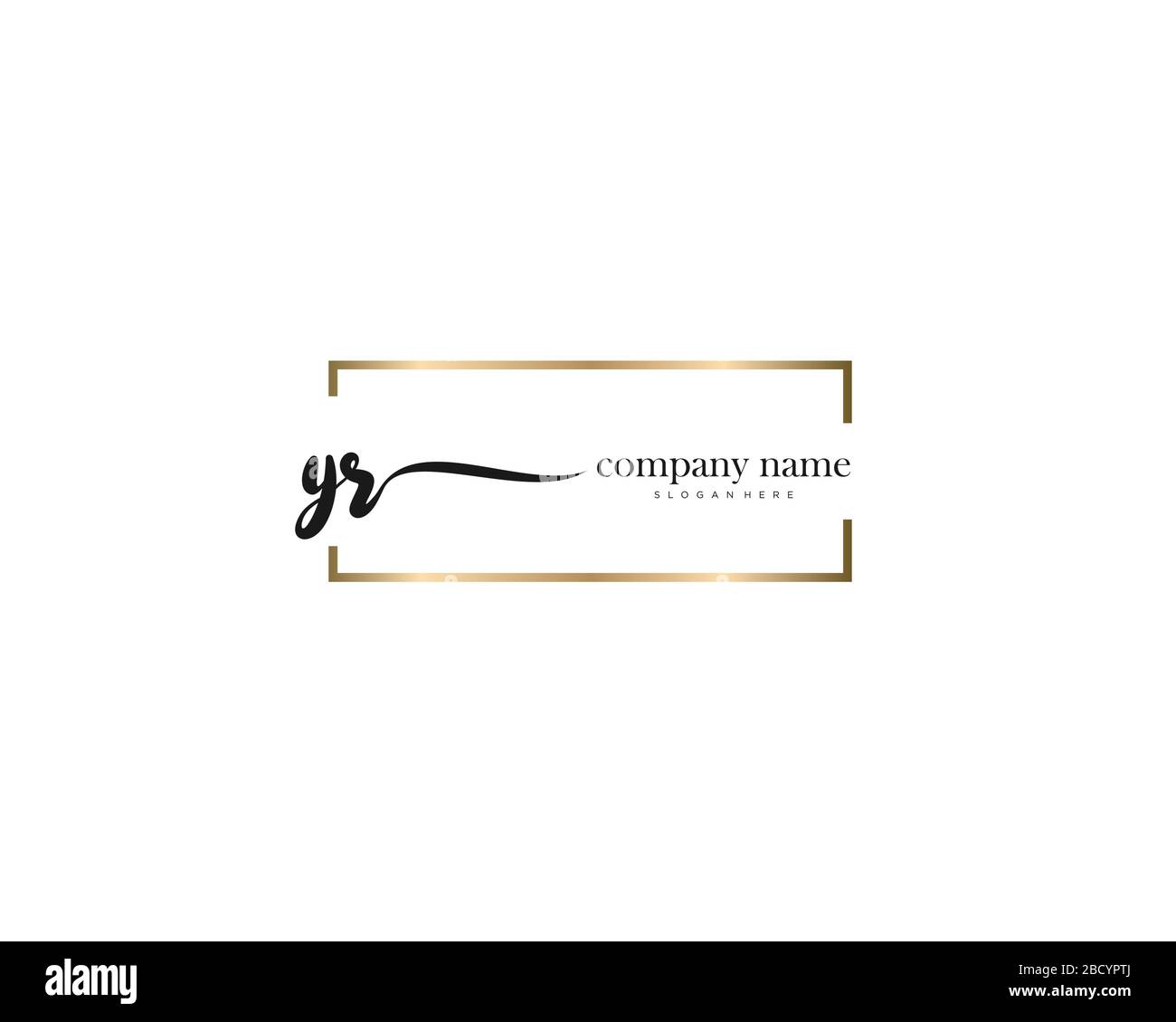 YR Initial Letter handwriting logo hand drawn template vector, logo for ...