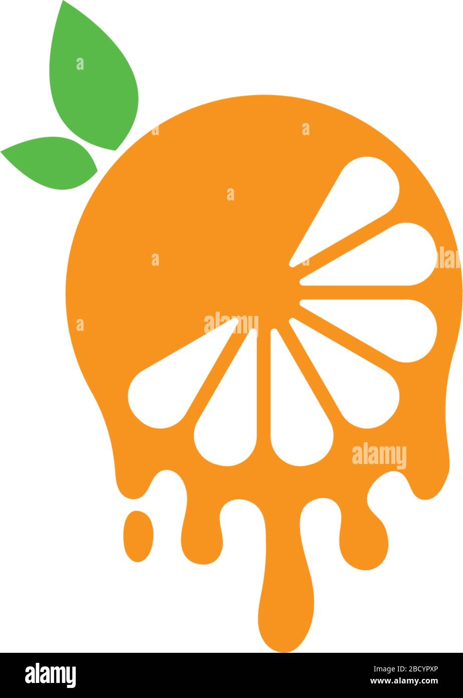 Orange fruit icon logo illustration template Stock Vector Image & Art ...