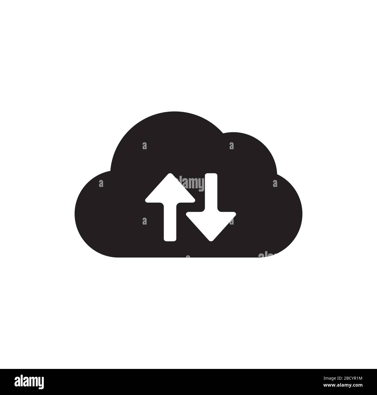 cloud service icon (upload/download) Stock Vector