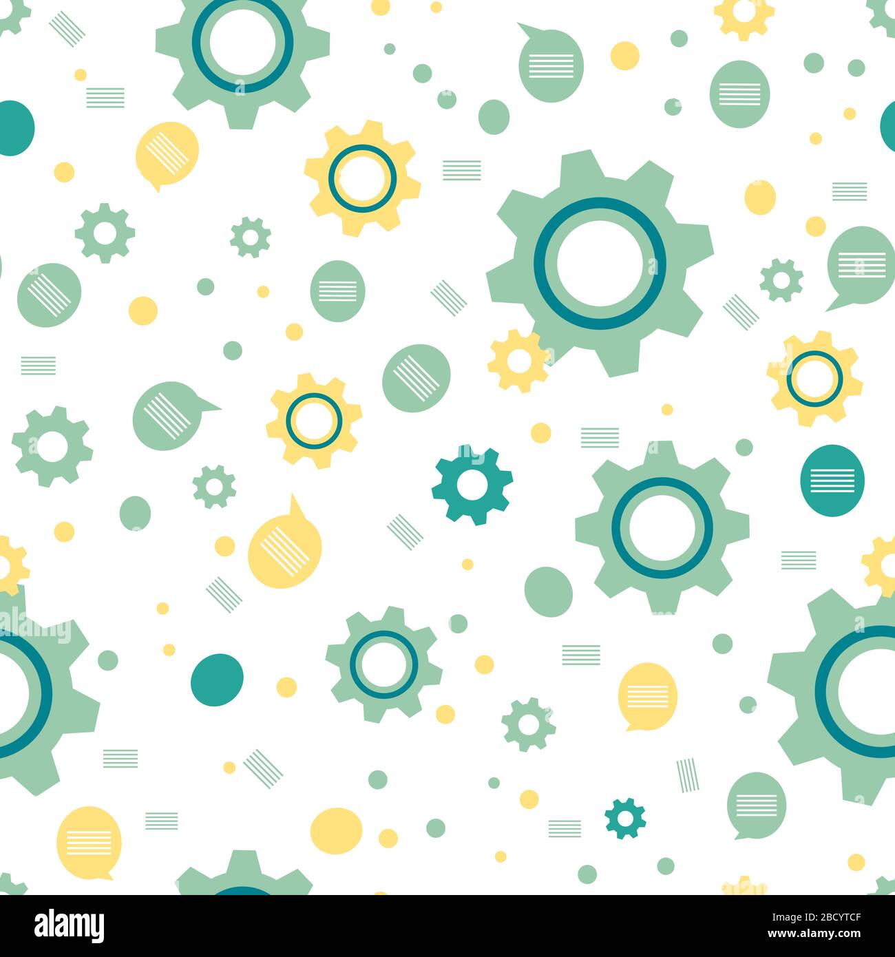 Vector industry seamless pattern Illustration with gear, cog wheel ...