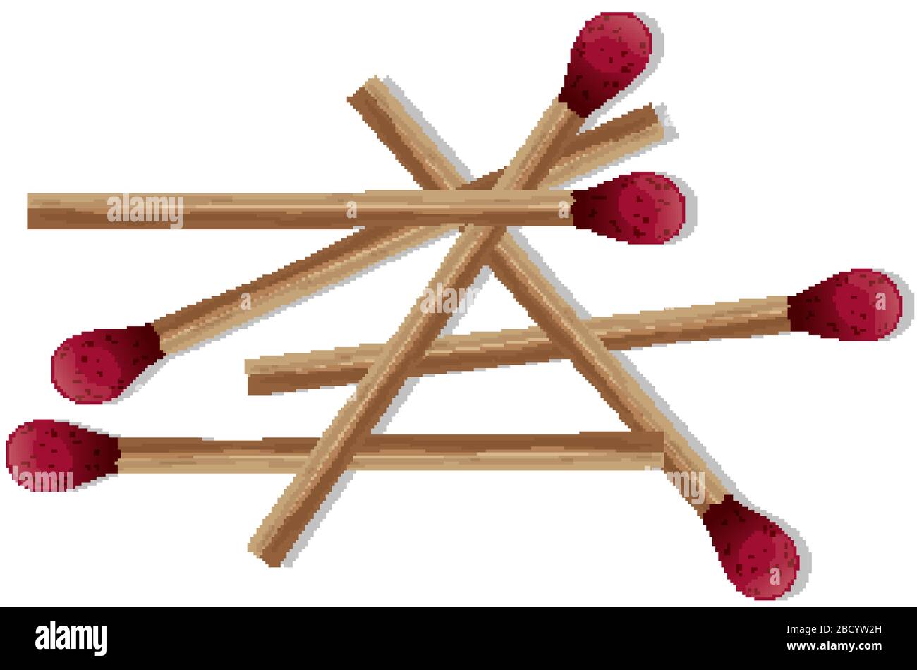 Pile of matches on white background illustration Stock Vector Image ...