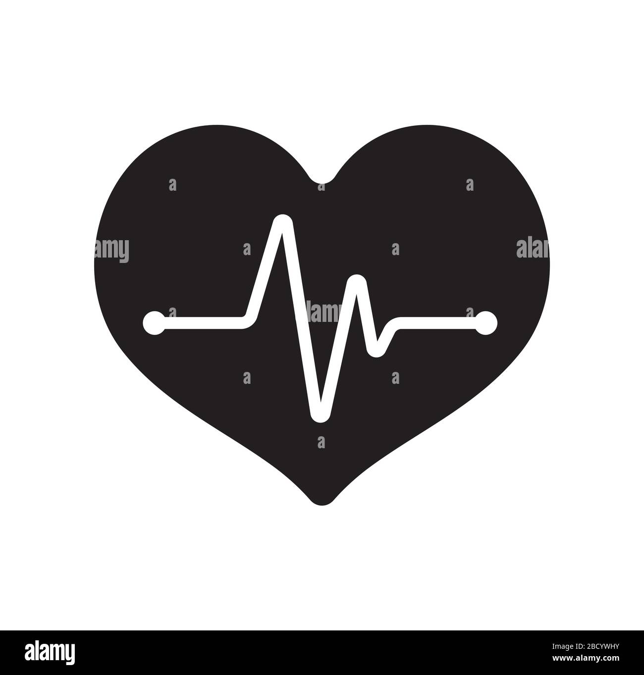 heartbeat / ECG / EKG icon Stock Vector
