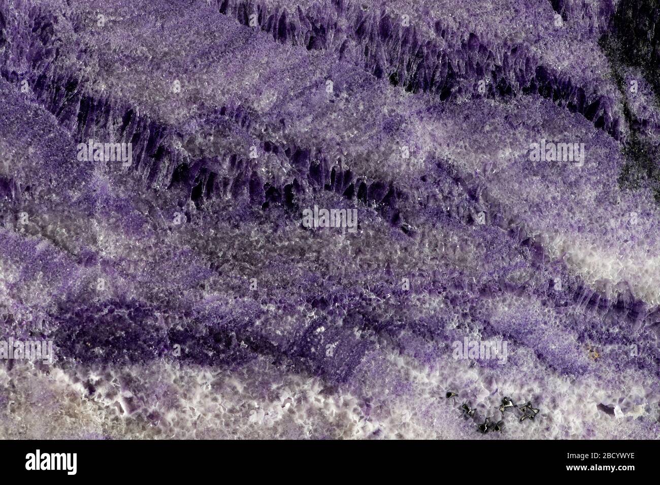 Details of Flourite crystal which is said to have heling properties Stock Photo