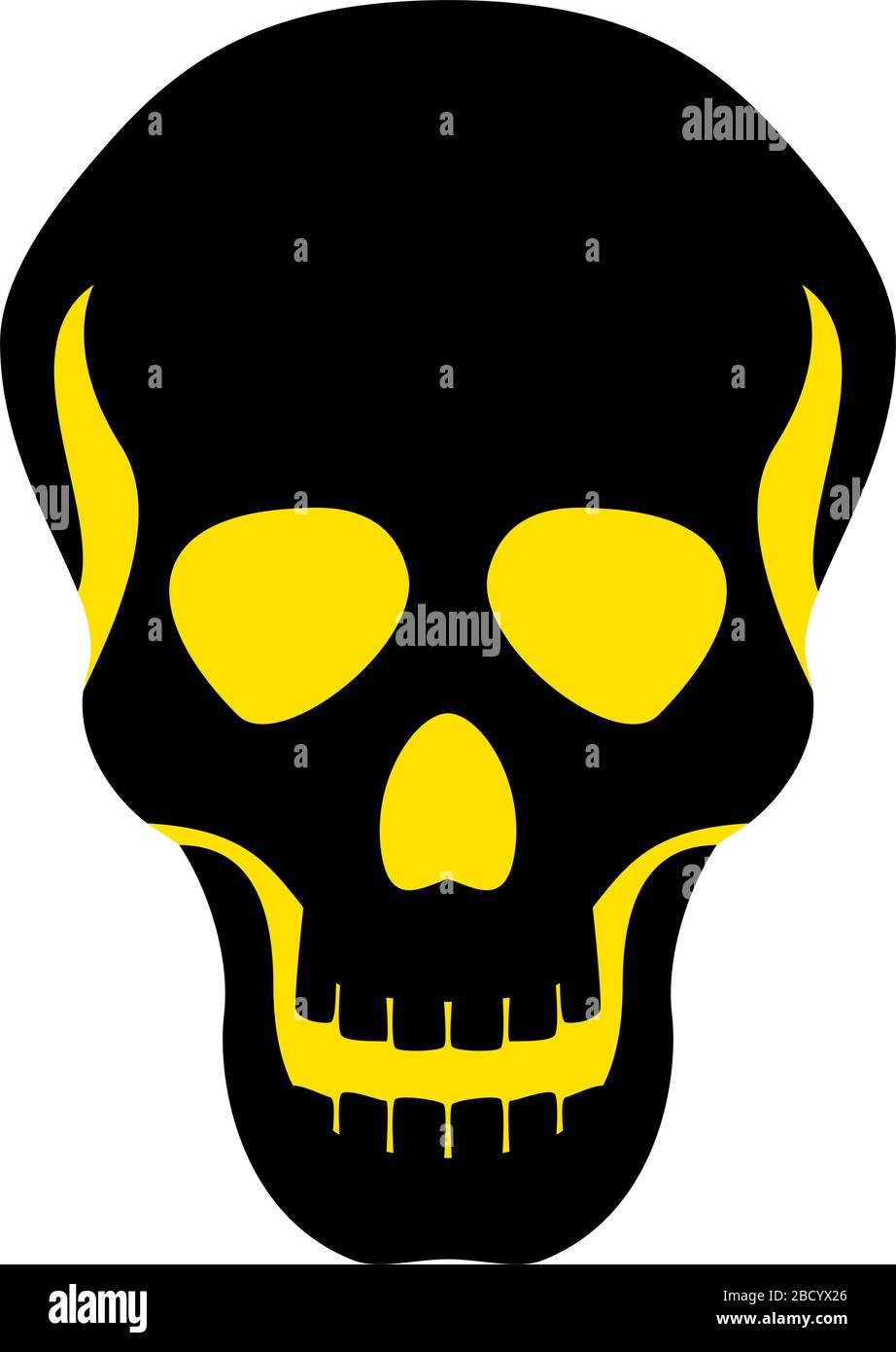 The graph shows a skull. The illustration is perfect for graphic designs that have the theme pandemic, epidemic and viruses. Stock Vector