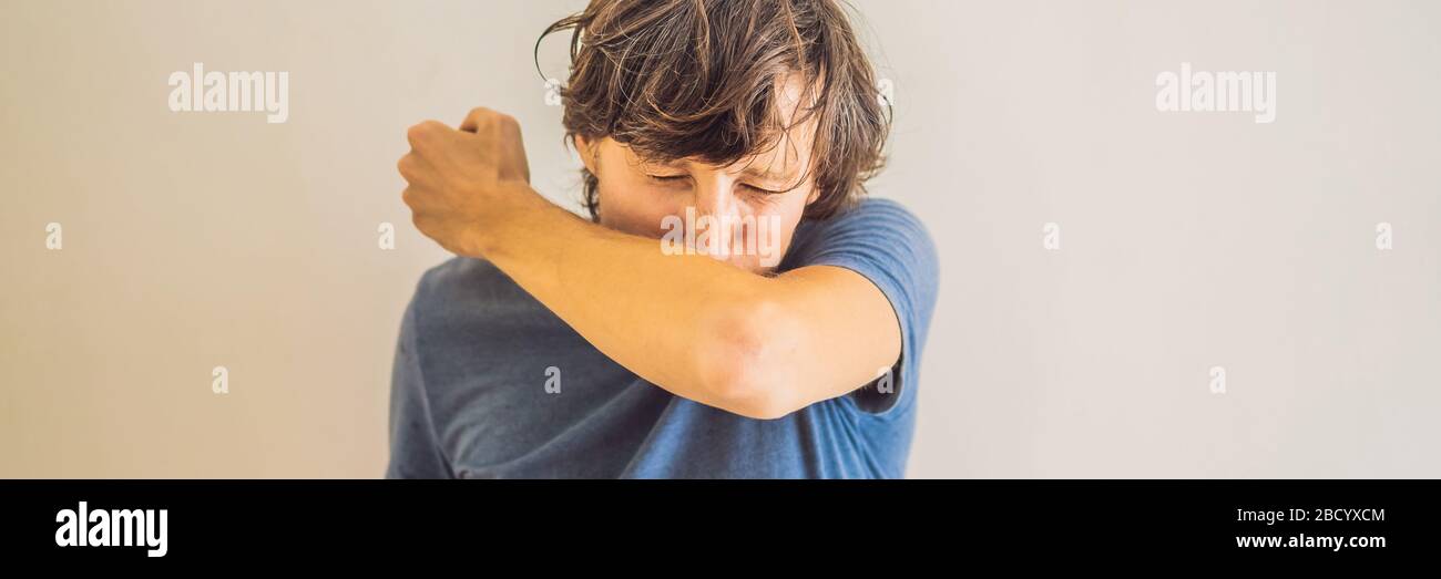 Comparison between wrong and right way to sneeze to prevent virus