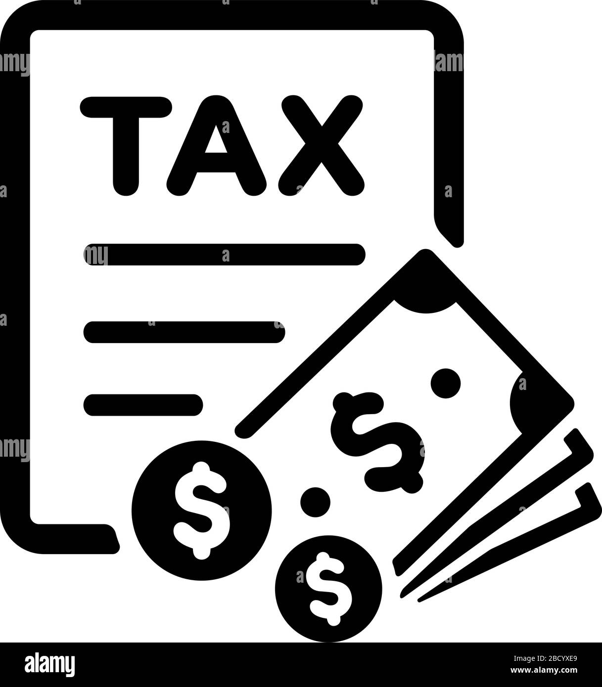 Tax return, submit tax document, tax form vector icon illustration