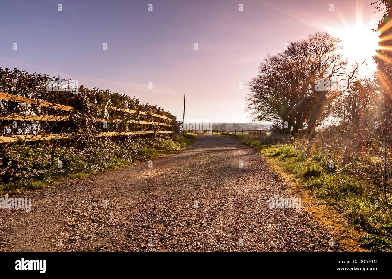 Old Country Road Stock Photo