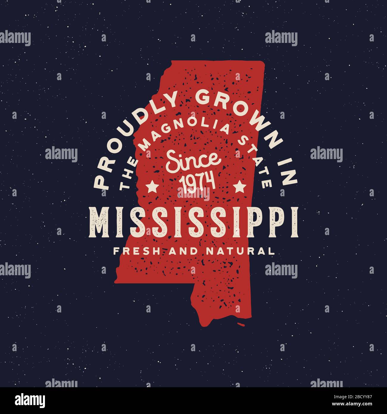 Local Farm Retro Grunge Badge Homegrown In Mississippi Vector Illustration Stock Vector Image 