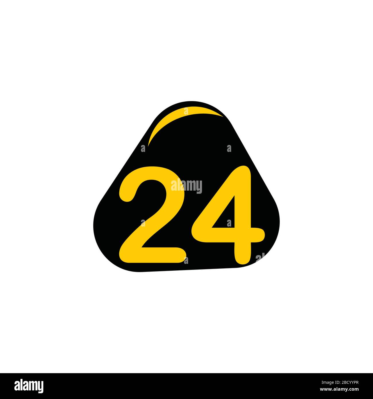 number 24 symbol decoration vector Stock Vector