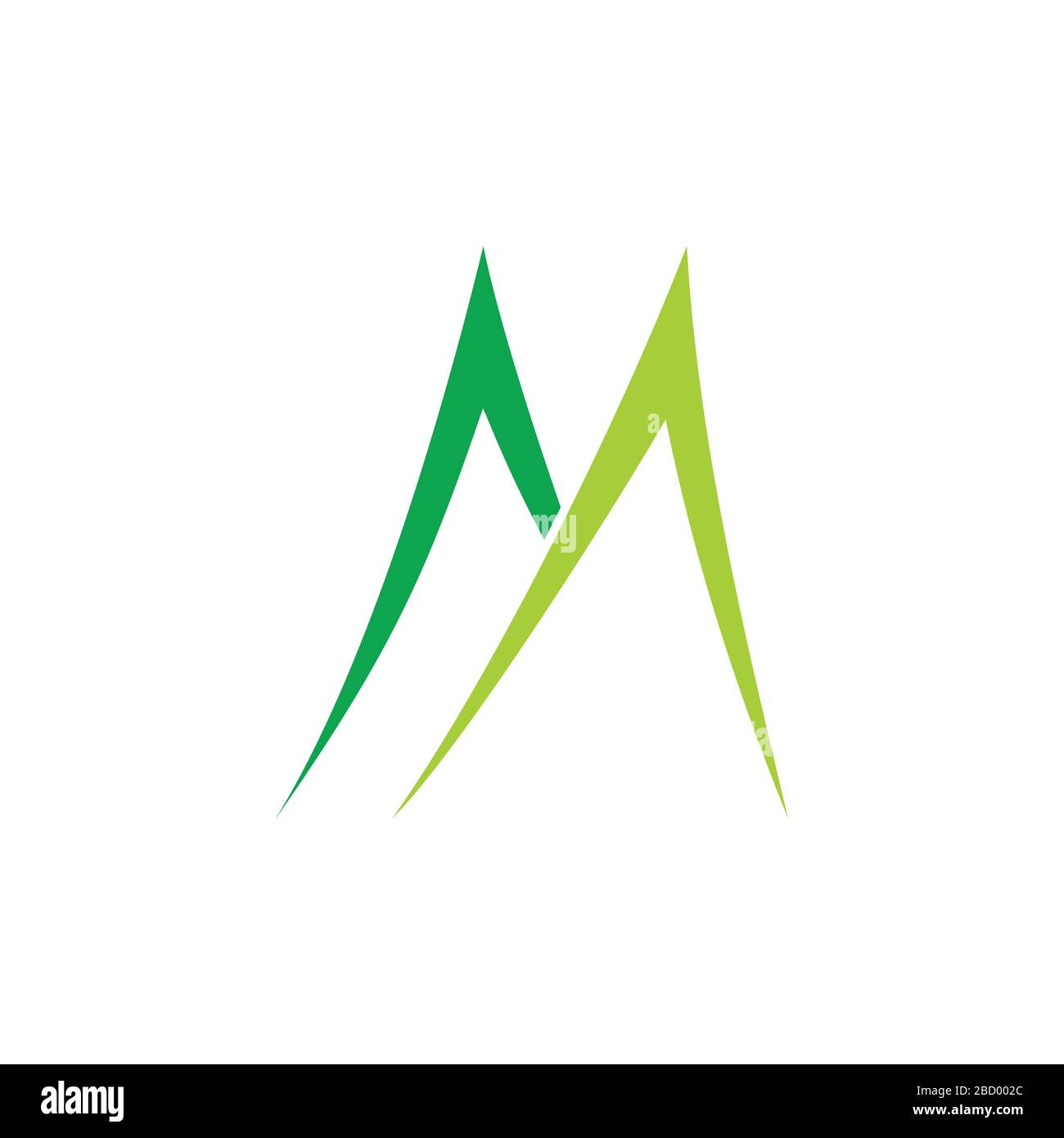 abstract letter m green mountain symbol logo vector Stock Vector Image ...