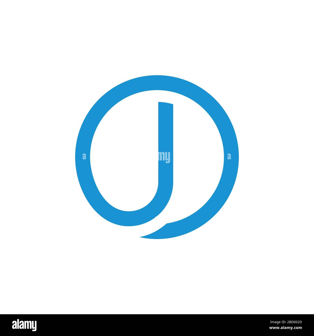 abstract letter ud circle geometric line logo vector Stock Vector