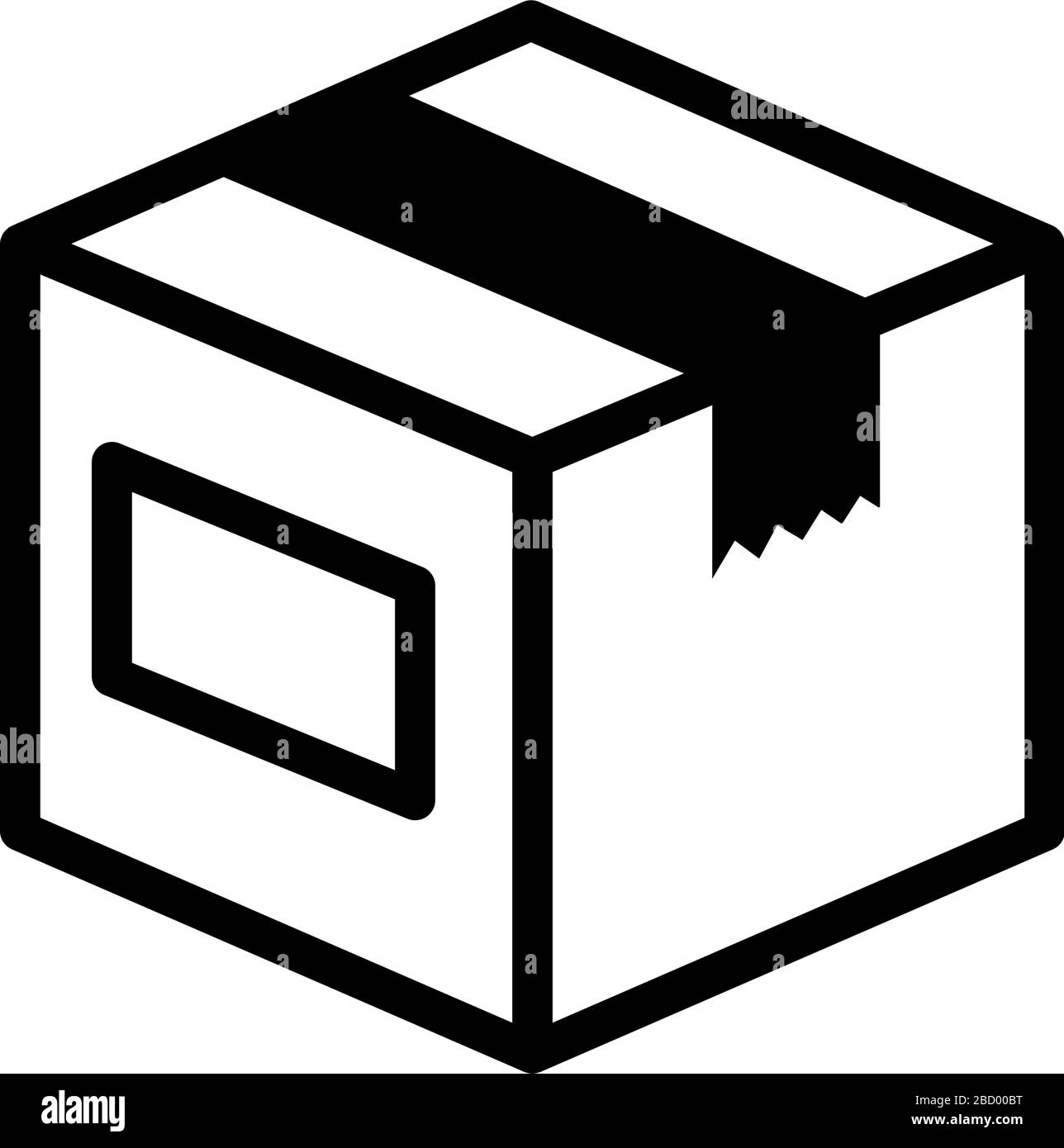 Cardboard, package, packing, shipping vector icon illustration Stock ...