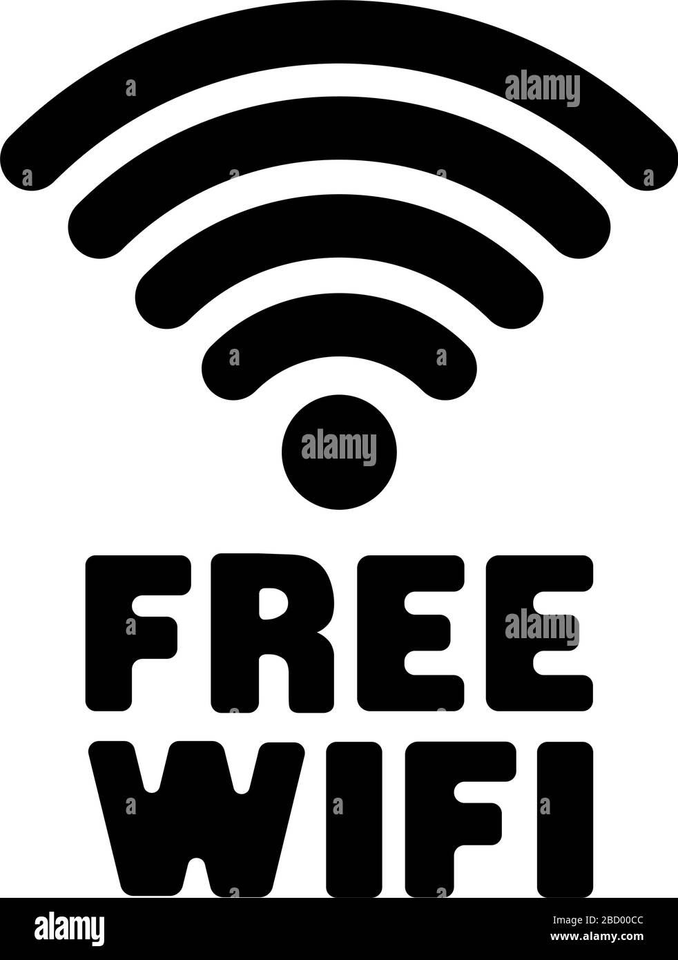 Free Wi-Fi ( wifi ) available vector icon illustration Stock Vector