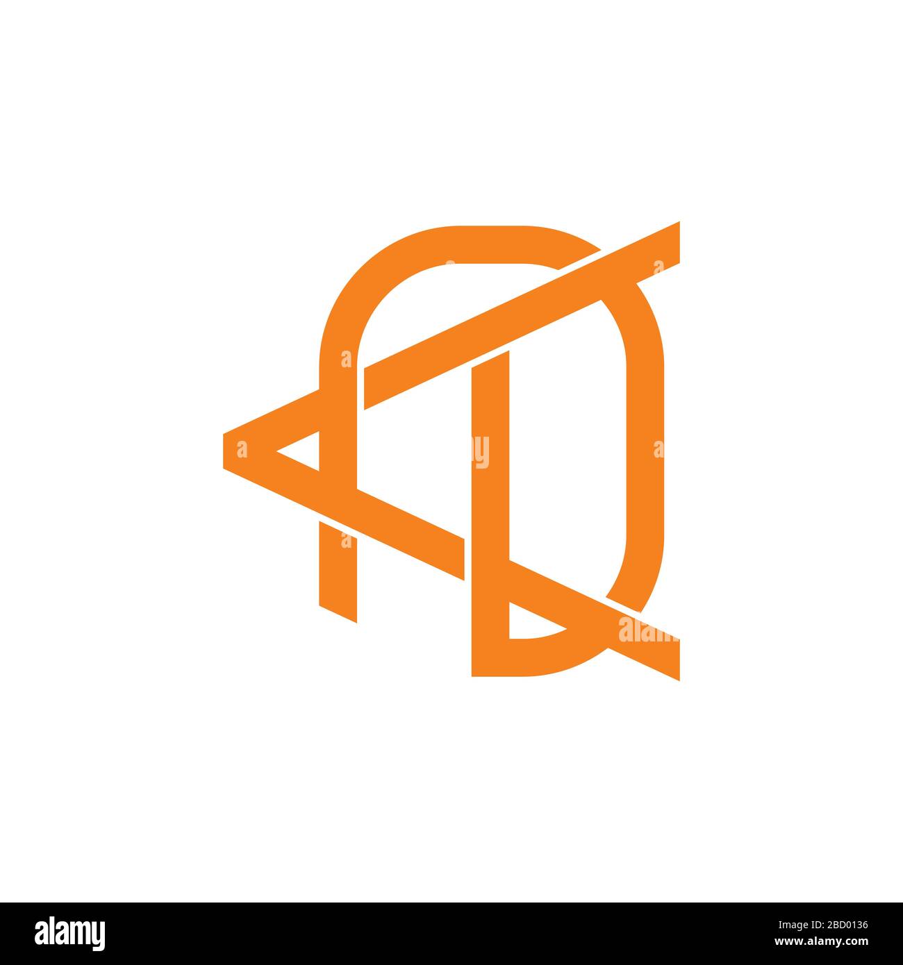 abstract letter kn linked line arrow logo vector Stock Vector
