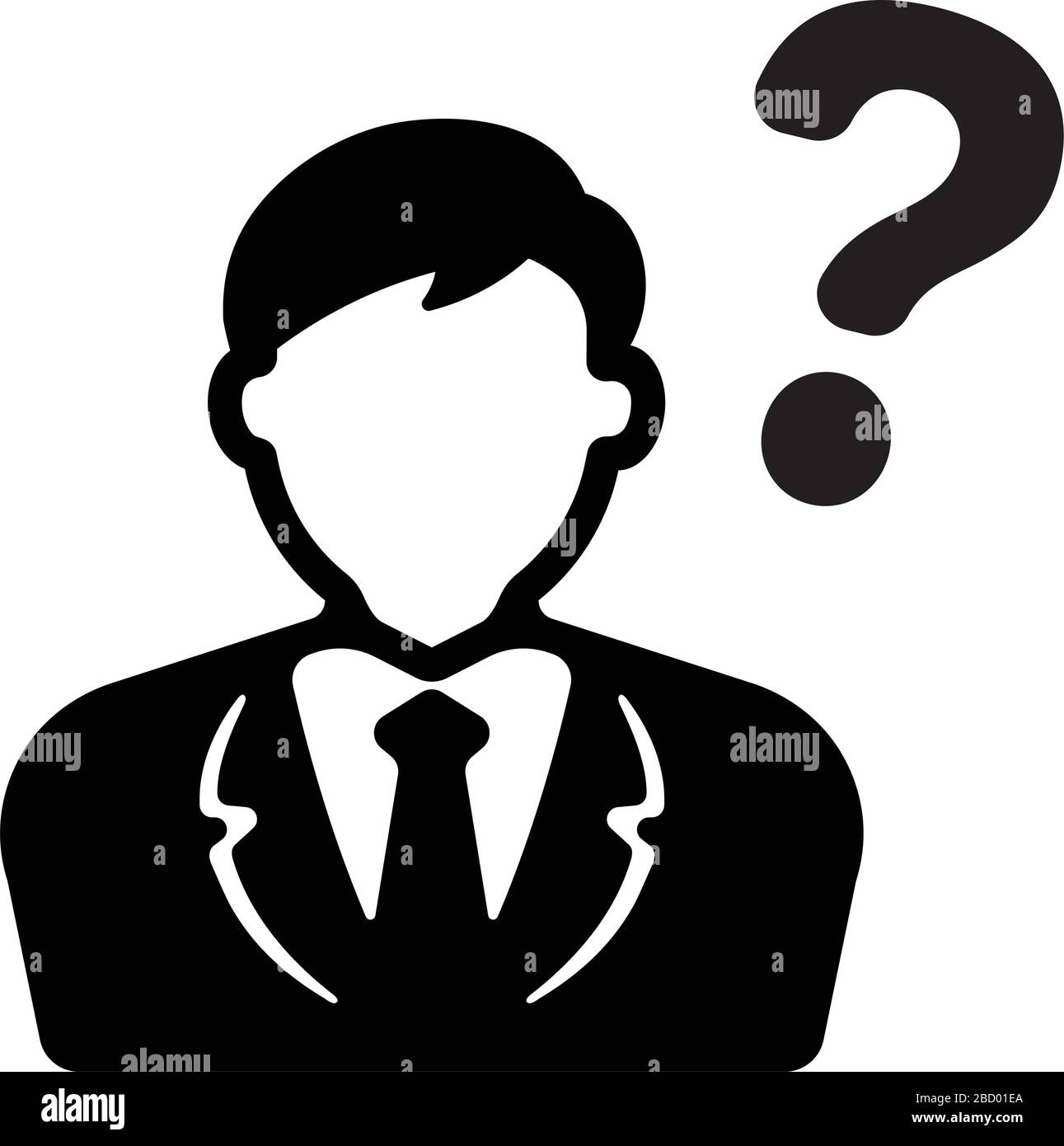 business man with question mark icon Stock Vector
