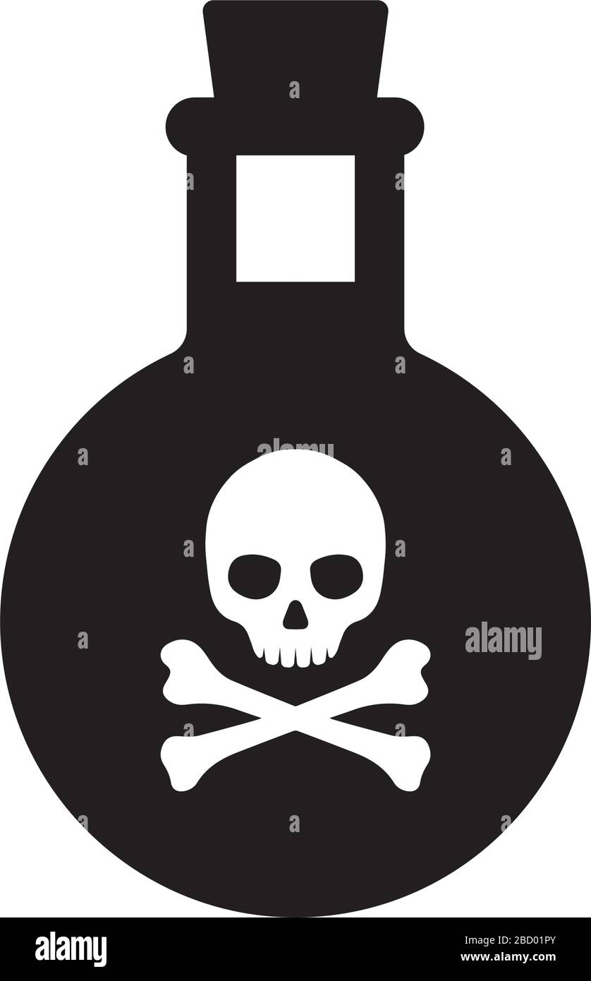 poison bottle / toxic icon Stock Vector