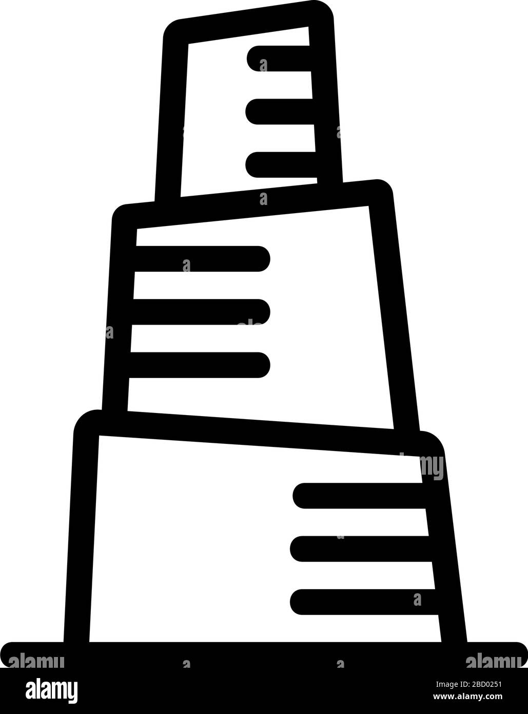 skyscraper icon vector outline illustration Stock Vector Image & Art ...
