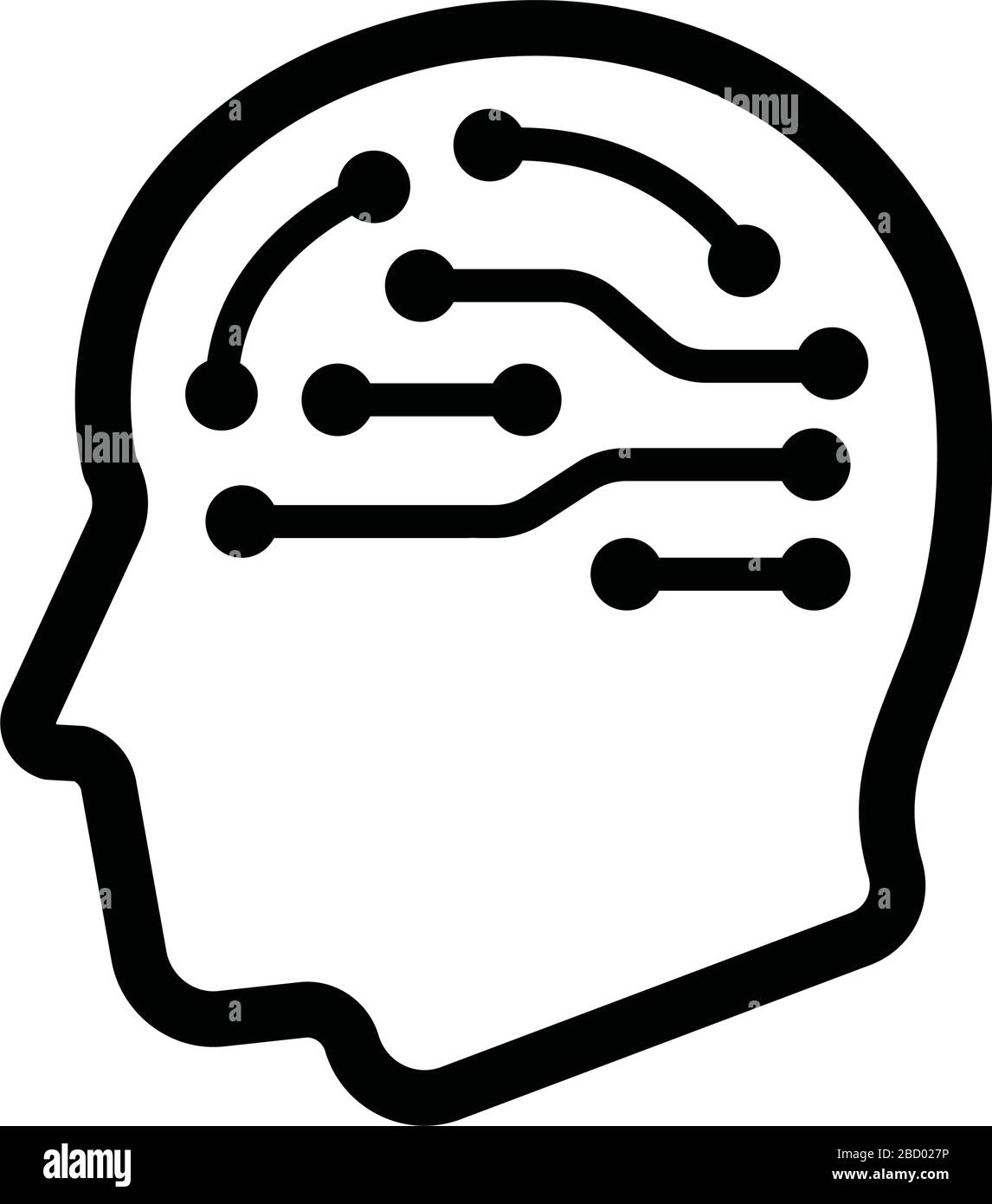 AI , artificial intelligence, deep learning / vector flat icon Stock ...