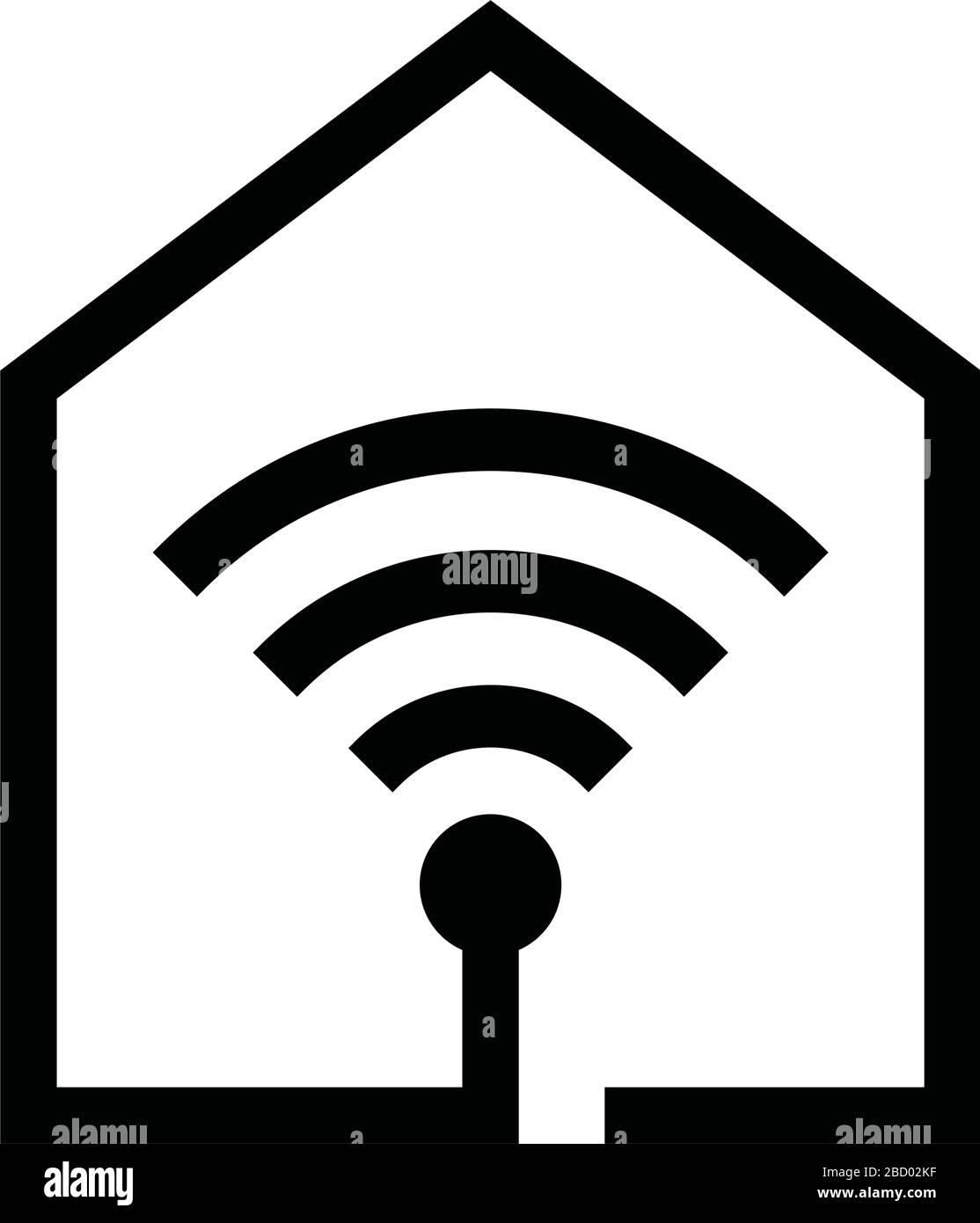 smart home (smart house) icon. Thin line sharp vector icon. Stock Vector