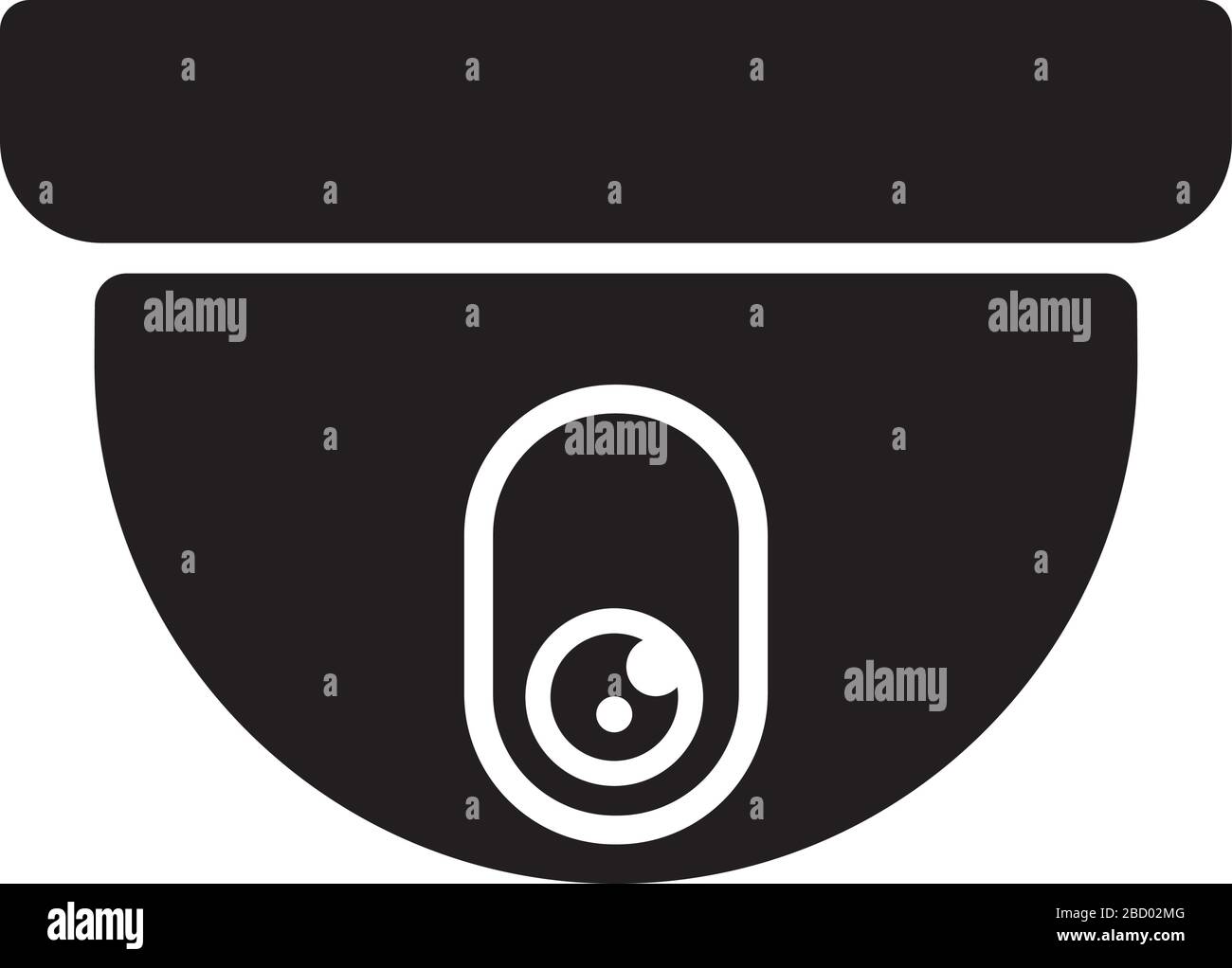 surveillance dome camera ( security camera) icon Stock Vector